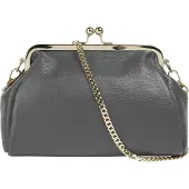 Cluty Abendtasche "Damen echt Leder, Made in Italy" echt Leder, Made in Italy