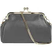 Cluty Abendtasche echt Leder, Made in Italy