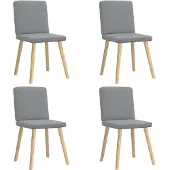 vidaXL Esszimmerstühle 4 Stk. Hellgrau Stoff