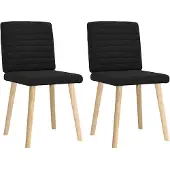 vidaXL Esszimmerstühle 2 Stk. Schwarz Stoff