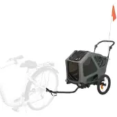 Trixie Hundefahrradanhänger - M - grau/salbei