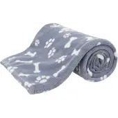 Trixie Dog Blanket Kenny Fleece Bone / Paws Gray 150 x 100 Cm 1 St