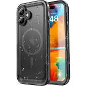 Shellbox Waterproof IP68 Hlle mit MagSafe fr Apple iPhone 16 - Schwarz