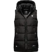 MARIKOO Steppweste "Zarinaa Damen Steppweste B898", Damen, Gr. XS, schwarz, Obermaterial: 100% Polyester PES., Westen Steppweste