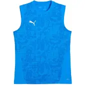 Puma teamCUP ärmelloses Trainingstrikot Herren blau silber Gr XL