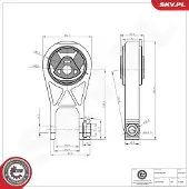ESEN SKV Lagerung, Motor 75SKV073