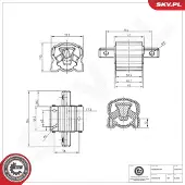ESEN SKV Lagerung, Motor 75SKV129