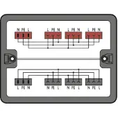 Wago 899-631/311-000 Verteilerbox,Wechselstrom (230 V),2 Eingänge,schwarz 899631311000