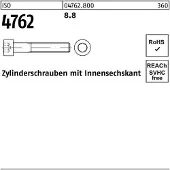 Reyher DIN 912 / ISO 4762 - Stahl 8.8 blank - M 12x380 - Zylinderschrauben mit Innensechskant