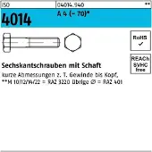 Industrial Quality Supplies ISO 4014 - Edelstahl A4-70 - M 12x150 - Sechskantschrauben mit Schaft