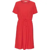Cream Midikleid "Kleid CRMianna", Damen, Gr. XS, N-Gr, rot (flame scarlet), Obermaterial: 95% Polyester PES. 5% Elasthan EL., Kleider Midikleid