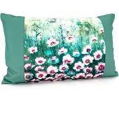 Weckbrodt Dekokissen "Blumenwiese" Gr. 1, grün (grün, gemustert), B:30cm L:50cm, Bezug: 100% Polyester, Dekokissen_Sitzkissen_Kissenhüllen, Dekokissen, Lotus-Effekt, Garten, Blumen, Kissen