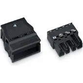 Wago 770-114 Stecker,mit Zugentlastungsgehäuse,4-polig,schwarz 770114 - 25 Stück