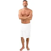 WEWO-FASHION Kilt "9538T, ideal für Sauna & Spa", weiß, L:50cm, Frottier, Hausmäntel, Kilt, schlingenfest