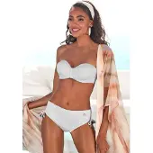 LASCANA Bügel-Bandeau-Bikini-Top "Omara" mit Lochstickerei