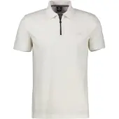 Lerros Herren Poloshirt mit Reißverschlusskragen - Broken White - XXXL