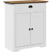 Yiwydaa Waschbeckenunterschrank BODO Weiß und Braun 70x35x80 cm