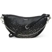 Pepe Jeans für Damen. PL031607 Nadine glänzende schwarze Tasche (OSFA), Lässig, Polyurethan