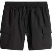 Vans Badeshorts "PRIMARYCARGOLOOSEELASTICBOARDSHORT", Herren, Gr. XL, N-Gr, schwarz, Obermaterial: 61% Baumwolle, 39% Polyester, Badehosen Badeshorts, aus Baumwolle und Polyester, lässige Passform