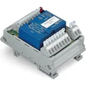 Wago 288-414 Relaismodul mit zwangsgeführten Kontakten,Eingangsnennspannung AC/DC 24 V,4 Schließer und 4 Öffner,grau 288414