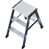 Krause Doppelleiter "SePro D", grau (anthrazit), B:43cm H:25cm L:72cm, Aluminium, Leitern, Doppelleiter, Alu eloxiert, 2x3 Stufen, Arbeitshöe ca. 220 cm
