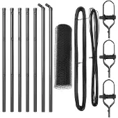 vidaXL Bodenmontierter Sechseckzaun 10 x 0,6 m PVC-beschichteter Stahl