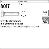 Reyher DIN 933 / ISO 4017 - Stahl 12.9 blank - M 24x70 - Sechskantschrauben mit Gewinde bis Kopf