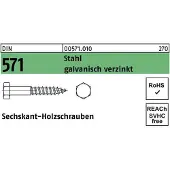 Reyher DIN 571 Stahl verzinkt 12x220 - Sechskant-Holzschrauben