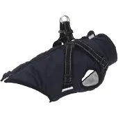 vidaXL Hundemantel Geschirr Wasserdicht Reflektierend Marineblau L36