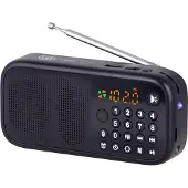 Trevi DR 7F40 BT, Tragbar, FM, MP3, Schwarz, Einfarbig, Drehregler