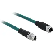 DeLOCK Patch-Kabel 8 pin M12-X (M) bis 8 pin M12-X (W)