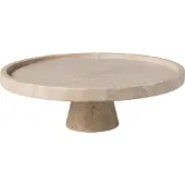 Villeroy & Boch Servierplatte "Servierschale mit Fuß Manufacture Travertine ø 28 cm beige", beige, L:28cm, Steingut, Servierplatten, Servierplatte, Topseller