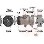 VAN WEZEL Kompressor, Klimaanlage 2700k251 für MAZDA