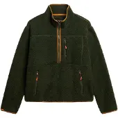 Superdry für Herren. M2014149A Half Zip Fleece Outdoor grün (M), Lässig, Polyester