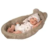 Munecas Arias Wiedergeborene Arias Lidia Mit Krippenpuppe 40 Cm Beige Beige One Size