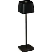 Gnosjö Konstsmide LED-Akku-Tischleuchte Capri, Höhe 36 cm, schwarz, IP54