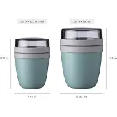 Mepal Lunchbox "Lunchpot mini + regular Ellipse 2er Set", blau (vivid blau), B:2cm H:2cm L:2cm, Kunststoff, Lebensmittelaufbewahrungsbehälter, Lunchbox, Spülmaschinengeeignet, Mikrowellenfest
