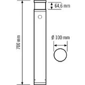 ESYLUX EL10821240 LED DALI Automatik Pollerleuchte aus hochwertigem Aluminium mit Lotuseffekt, DALI-Bewegungsmelder und integrierter