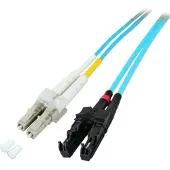 EFB Elektronik EFB O0315.5 Duplex Jumper LC-E2000 50/125μ, OM3, LSZH, aqua, 2.0mm, 5m O03155