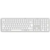 Hama WK-550, Volle Größe (100%), Kabellos, RF Wireless + Bluetooth, Scherenschalter, QWERTZ, Grau, Weiß