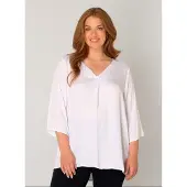 Base Level Curvy Shirtbluse "Yanina" mit V-Ausschnitt