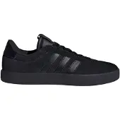 Adidas Sneaker SPORTSWEAR "VL COURT 3.0", Damen, Gr. 44,5, schwarz (core schwarz, core schwarz, core schwarz), Leder, Synthetik, Schuhe Sneaker, inspiriert vom Design des samba, Topseller