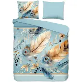 Pure Bettwäsche "Wizz" - Blau - (200x220 cm) - 100 % Polyester