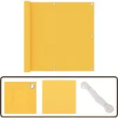 vidaXL Balkon-Sichtschutz Gelb 90x500 cm Oxford-Gewebe - Sonnenschirme & Sonnenschutze