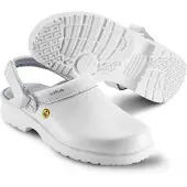 Sika Arbeitsschuh Fusion ESD offener Clog mit Fersenriemen Weiß-48