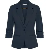 Fransa Blusenblazer "Damen Blazer FRZABLAZER", Damen, Gr. S, blau ((noos) schwarz peacoat), Obermaterial: 74% Polyester PES. 22% Viskose CV. 4% Elasthan EL., Blazer Blusenblazer