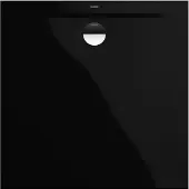 Kaldewei SUPERPLAN ZERO 1534-5, Duschwanne mit Wannenträger extraflach, 100x100cm, 353447980701, Farbe: Schwarz