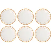 Villeroy & Boch Speiseteller "Speiseteller Fleur Couleur ø 26,6 cm 6er Set", gelb (soleil), L:26,6cm, Speiseteller, Speiseteller