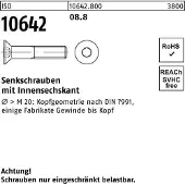 Reyher DIN 7991 / ISO 10642 Stahl blank 8.8 M 20x50 - Senkschrauben mit Innensechskant