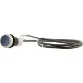 Eaton 185589 Leuchtdrucktaste, Classic, flach, rastend, 1 S, blau, 24 V AC/DC, Kabel (schwarz) mit offenem Ende, 4-polig, 1 m C22-DRL-B-K10-24-P62